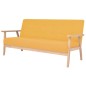 vidaXL Juego de sofás de 3 piezas tela amarillo vidaXL Juego de sofás de 3 piezas tela amarillo