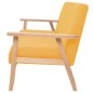 vidaXL Juego de sofás de 3 piezas tela amarillo vidaXL Juego de sofás de 3 piezas tela amarillo