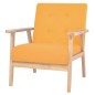 vidaXL Juego de sofás de 3 piezas tela amarillo vidaXL Juego de sofás de 3 piezas tela amarillo