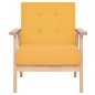 vidaXL Juego de sofás de 3 piezas tela amarillo vidaXL Juego de sofás de 3 piezas tela amarillo