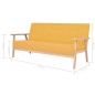 vidaXL Juego de sofás de 3 piezas tela amarillo vidaXL Juego de sofás de 3 piezas tela amarillo