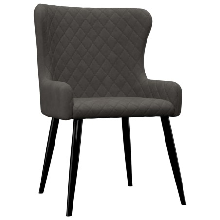 vidaXL Sillas de comedor 6 unidades terciopelo gris