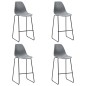 vidaXL Juego de mesa alta y taburetes 5 piezas plástico gris vidaXL Juego de mesa alta y taburetes 5 piezas plástico gris