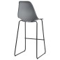 vidaXL Juego de mesa alta y taburetes 5 piezas plástico gris vidaXL Juego de mesa alta y taburetes 5 piezas plástico gris