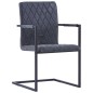 vidaXL Sillas voladizas de comedor 2 unidades cuero sintético negro vidaXL Sillas voladizas de comedor 2 unidades cuero sintético negro
