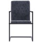 vidaXL Sillas voladizas de comedor 2 unidades cuero sintético negro vidaXL Sillas voladizas de comedor 2 unidades cuero sintético negro
