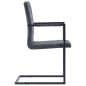 vidaXL Sillas voladizas de comedor 2 unidades cuero sintético negro vidaXL Sillas voladizas de comedor 2 unidades cuero sintético negro