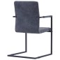 vidaXL Sillas voladizas de comedor 2 unidades cuero sintético negro vidaXL Sillas voladizas de comedor 2 unidades cuero sintético negro