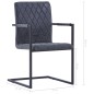 vidaXL Sillas voladizas de comedor 2 unidades cuero sintético negro vidaXL Sillas voladizas de comedor 2 unidades cuero sintético negro
