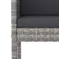 vidaXL Set de muebles bar jardín 3 pzas y cojines ratán sintético gris vidaXL Set de muebles bar jardín 3 pzas y cojines ratán sintético gris