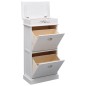 vidaXL Mueble zapatero de madera de Paulownia blanco 50x28x98 cm vidaXL Mueble zapatero de madera de Paulownia blanco 50x28x98 cm