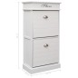 vidaXL Mueble zapatero de madera de Paulownia blanco 50x28x98 cm vidaXL Mueble zapatero de madera de Paulownia blanco 50x28x98 cm