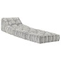 vidaXL Puf modular de tela de rayas grises vidaXL Puf modular de tela de rayas grises