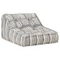 vidaXL Puf modular de tela de rayas grises vidaXL Puf modular de tela de rayas grises