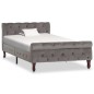 vidaXL Estructura de cama de terciopelo gris 100x200 cm vidaXL Estructura de cama de terciopelo gris 100x200 cm