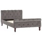 vidaXL Estructura de cama de terciopelo gris 100x200 cm vidaXL Estructura de cama de terciopelo gris 100x200 cm