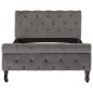 vidaXL Estructura de cama de terciopelo gris 100x200 cm vidaXL Estructura de cama de terciopelo gris 100x200 cm