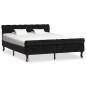 vidaXL Estructura de cama de terciopelo negro 140x200 cm