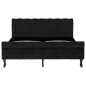 vidaXL Estructura de cama de terciopelo negro 140x200 cm