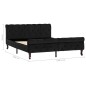 vidaXL Estructura de cama de terciopelo negro 140x200 cm