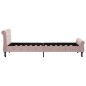 vidaXL Estructura de cama de terciopelo rosa 90x200 cm