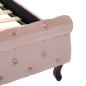 vidaXL Estructura de cama de terciopelo rosa 90x200 cm