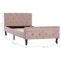 vidaXL Estructura de cama de terciopelo rosa 90x200 cm