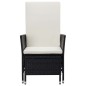 vidaXL Set muebles de jardín 2 piezas y cojines ratán sintético negro vidaXL Set muebles de jardín 2 piezas y cojines ratán sintético negro