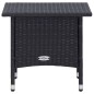 vidaXL Set muebles de jardín 2 piezas y cojines ratán sintético negro vidaXL Set muebles de jardín 2 piezas y cojines ratán sintético negro