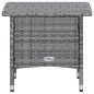 vidaXL Set de muebles de jardín 2 pzas y cojines ratán sintético gris