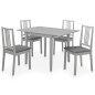 vidaXL Juego de muebles de comedor 5 piezas MDF gris vidaXL Juego de muebles de comedor 5 piezas MDF gris