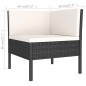 vidaXL Set muebles de jardín 2 piezas y cojines ratán sintético negro vidaXL Set muebles de jardín 2 piezas y cojines ratán sintético negro