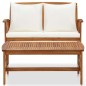 vidaXL Muebles de jardín 2 piezas con cojines madera maciza de acacia 