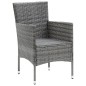 vidaXL Sillas de comedor para jardín 4 unidades ratán sintético gris vidaXL Sillas de comedor para jardín 4 unidades ratán sintético gris