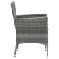 vidaXL Sillas de comedor para jardín 4 unidades ratán sintético gris vidaXL Sillas de comedor para jardín 4 unidades ratán sintético gris