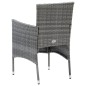 vidaXL Sillas de comedor para jardín 4 unidades ratán sintético gris vidaXL Sillas de comedor para jardín 4 unidades ratán sintético gris