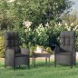vidaXL Sillas de jardín 2 unidades ratán sintético negro vidaXL Sillas de jardín 2 unidades ratán sintético negro