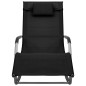 vidaXL Tumbonas 2 unidades textilene negro y gris
