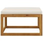 vidaXL Muebles de jardín 3 pzas cojines crema madera maciza de acacia vidaXL Muebles de jardín 3 pzas cojines crema madera maciza de acacia