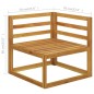 vidaXL Juego de sofá 2 pzas con cojines blanco crema madera de acacia vidaXL Juego de sofá 2 pzas con cojines blanco crema madera de acacia