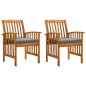 vidaXL Sillas de comedor jardín 2 uds con cojines madera maciza acacia vidaXL Sillas de comedor jardín 2 uds con cojines madera maciza acacia