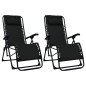vidaXL Sillas plegables 2 unidades textilene negro vidaXL Sillas plegables 2 unidades textilene negro