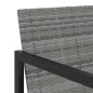 vidaXL Set de comedor de jardín 5 pzas y cojines ratán sintético gris