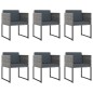 vidaXL Set de comedor para jardín 11 pzas cojines ratán sintético gris vidaXL Set de comedor para jardín 11 pzas cojines ratán sintético gris