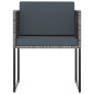 vidaXL Set de comedor para jardín 11 pzas cojines ratán sintético gris vidaXL Set de comedor para jardín 11 pzas cojines ratán sintético gris