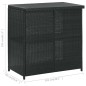 vidaXL Set mesa y sillas de bar jardín 3 piezas ratán sintético negro vidaXL Set mesa y sillas de bar jardín 3 piezas ratán sintético negro