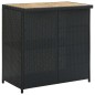 vidaXL Set de mesa y sillas de bar jardín 3 pzas ratán sintético negro vidaXL Set de mesa y sillas de bar jardín 3 pzas ratán sintético negro
