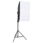 vidaXL Kit de estudio fotográfico con set de luces, fondo y reflector vidaXL Kit de estudio fotográfico con set de luces, fondo y reflector