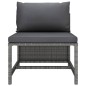 vidaXL Set de sofá de jardín 5 piezas con cojines ratán sintético gris vidaXL Set de sofá de jardín 5 piezas con cojines ratán sintético gris