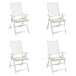 vidaXL Cojines de silla de jardín 4 uds tela Oxford crema 50x50x3 cm vidaXL Cojines de silla de jardín 4 uds tela Oxford crema 50x50x3 cm